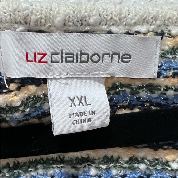Liz Claiborne pull over Multicolor Knit Top XXL - Picture 3 of 8